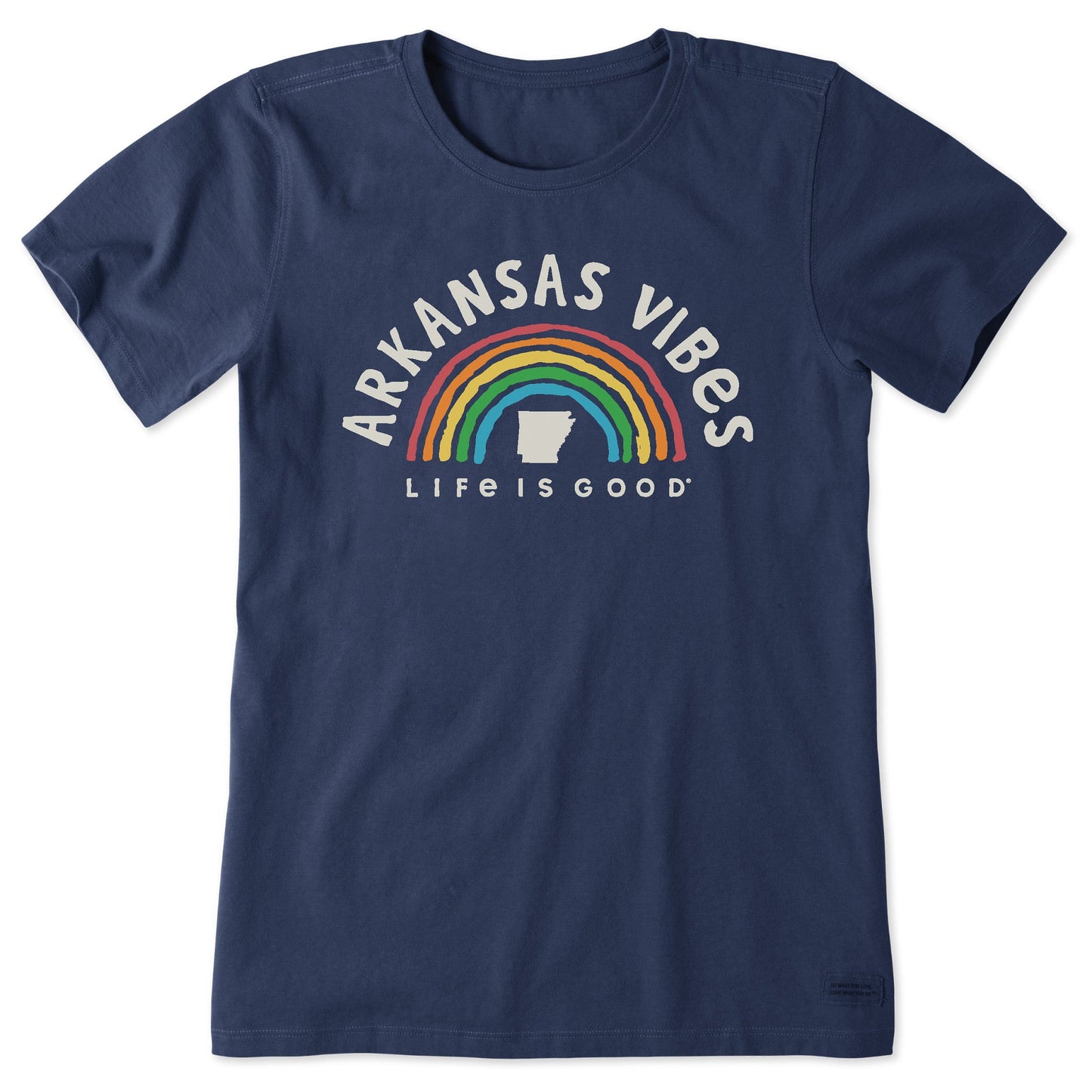 Women's Arkansas Rainbow Vibes Short Sleeve Crusher Tee