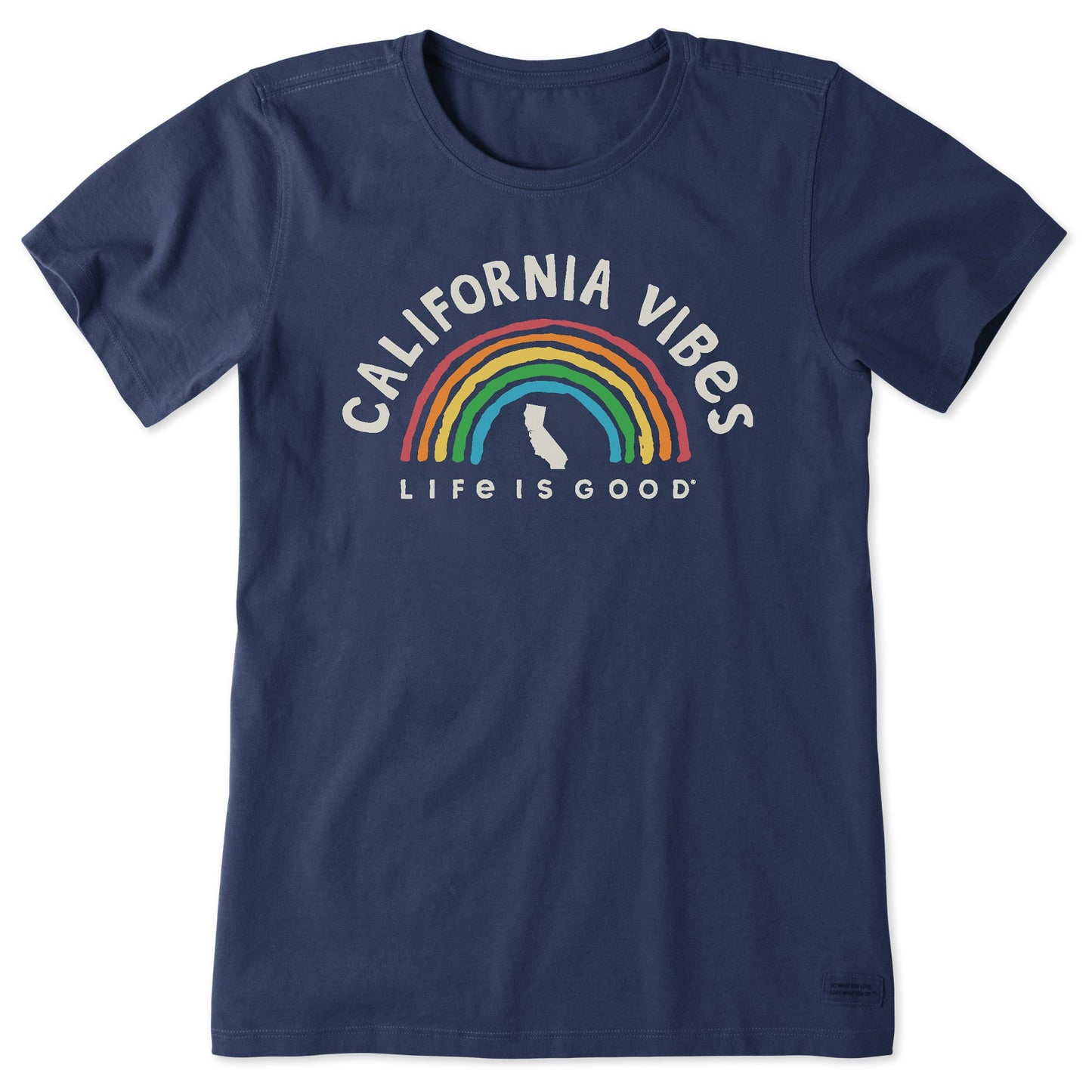 Women's California Rainbow Vibes Short Sleeve Crusher Tee