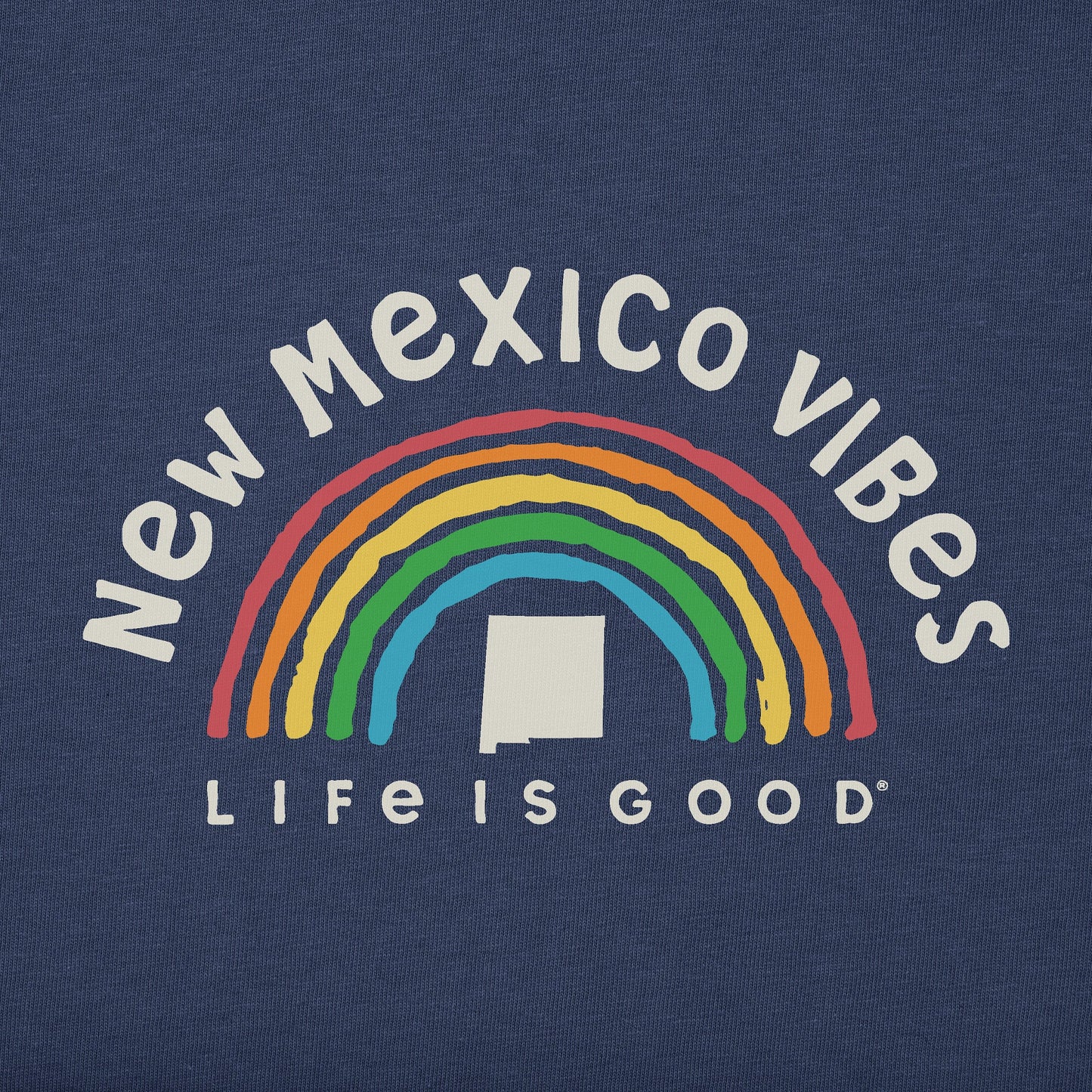 Men's New Mexico Rainbow Vibes Short Sleeve Crusher Tee