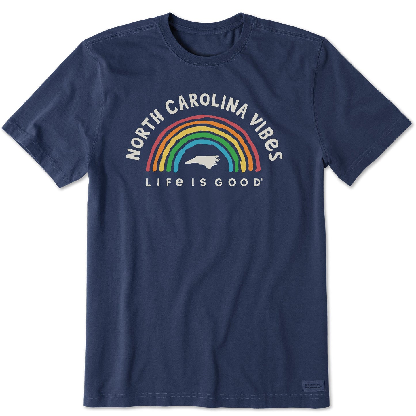 Men's North Carolina Rainbow Vibes Short Sleeve Crusher Tee