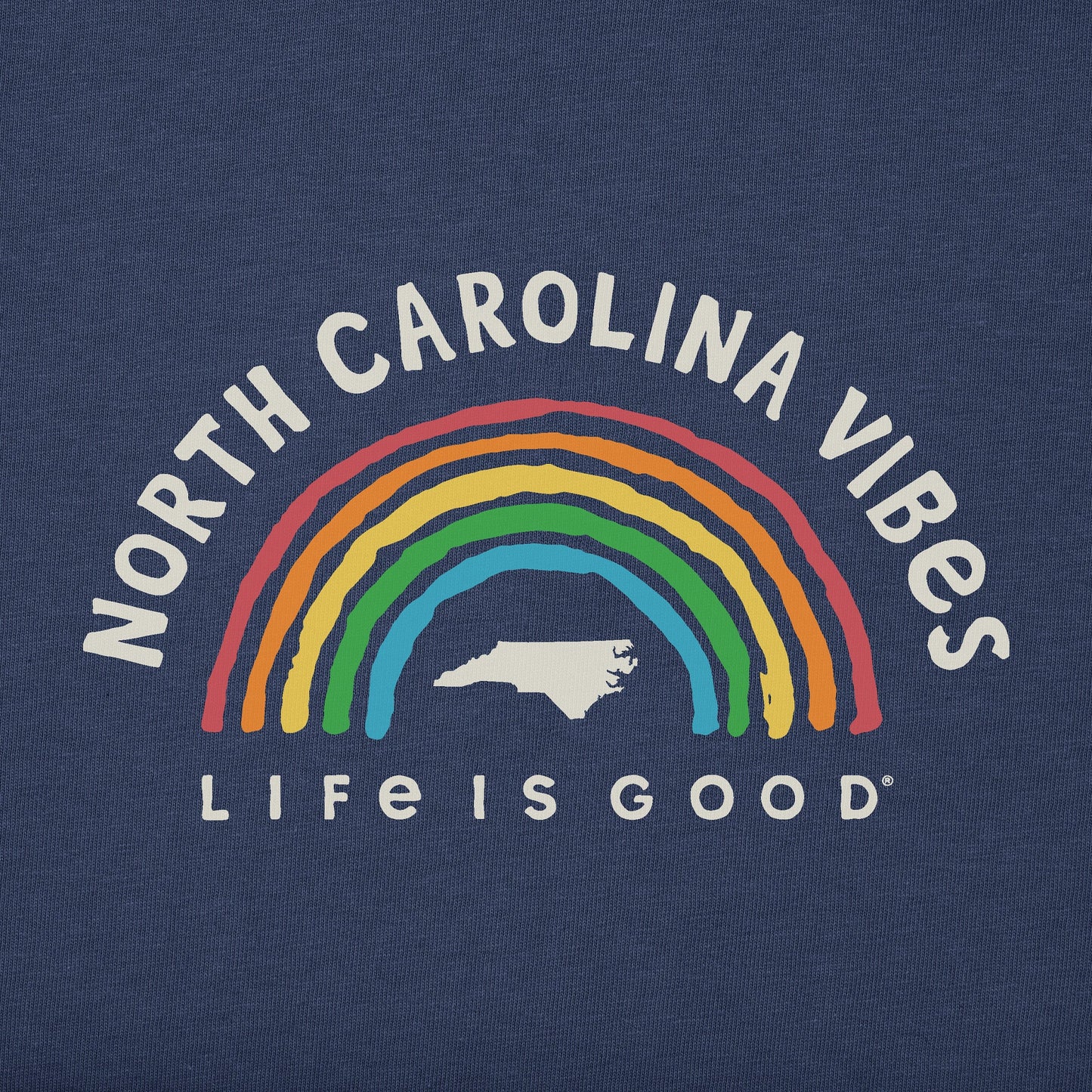 Men's North Carolina Rainbow Vibes Short Sleeve Crusher Tee