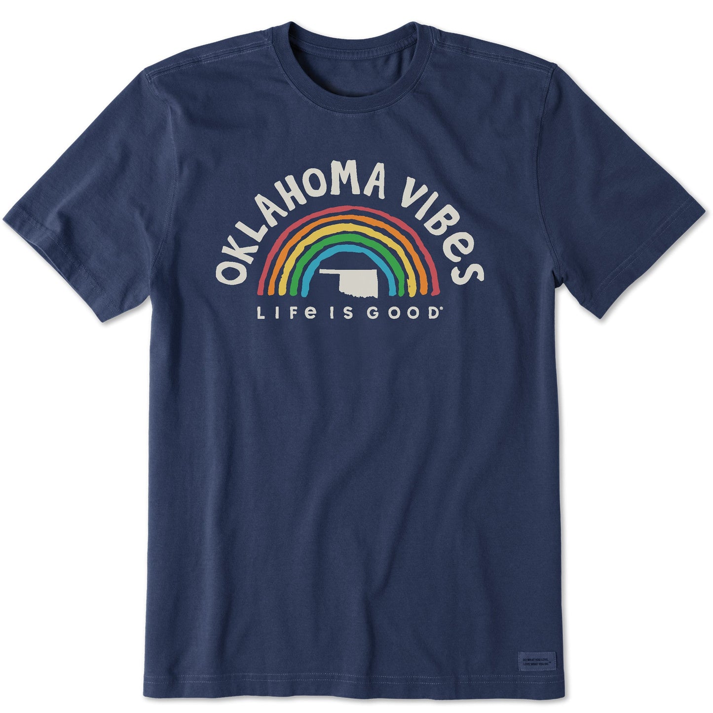 Men's Oklahoma Rainbow Vibes Short Sleeve Crusher Tee