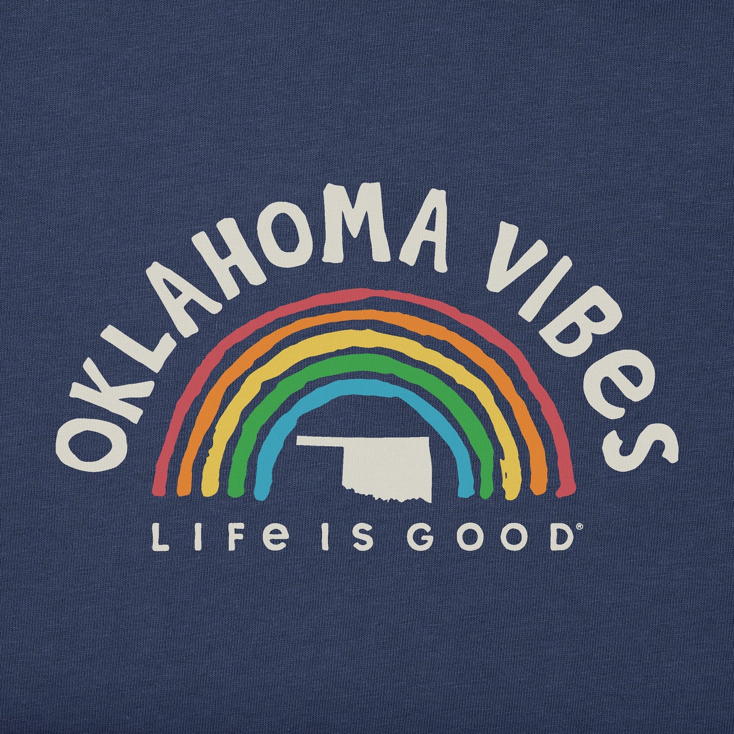 Men's Oklahoma Rainbow Vibes Short Sleeve Crusher Tee