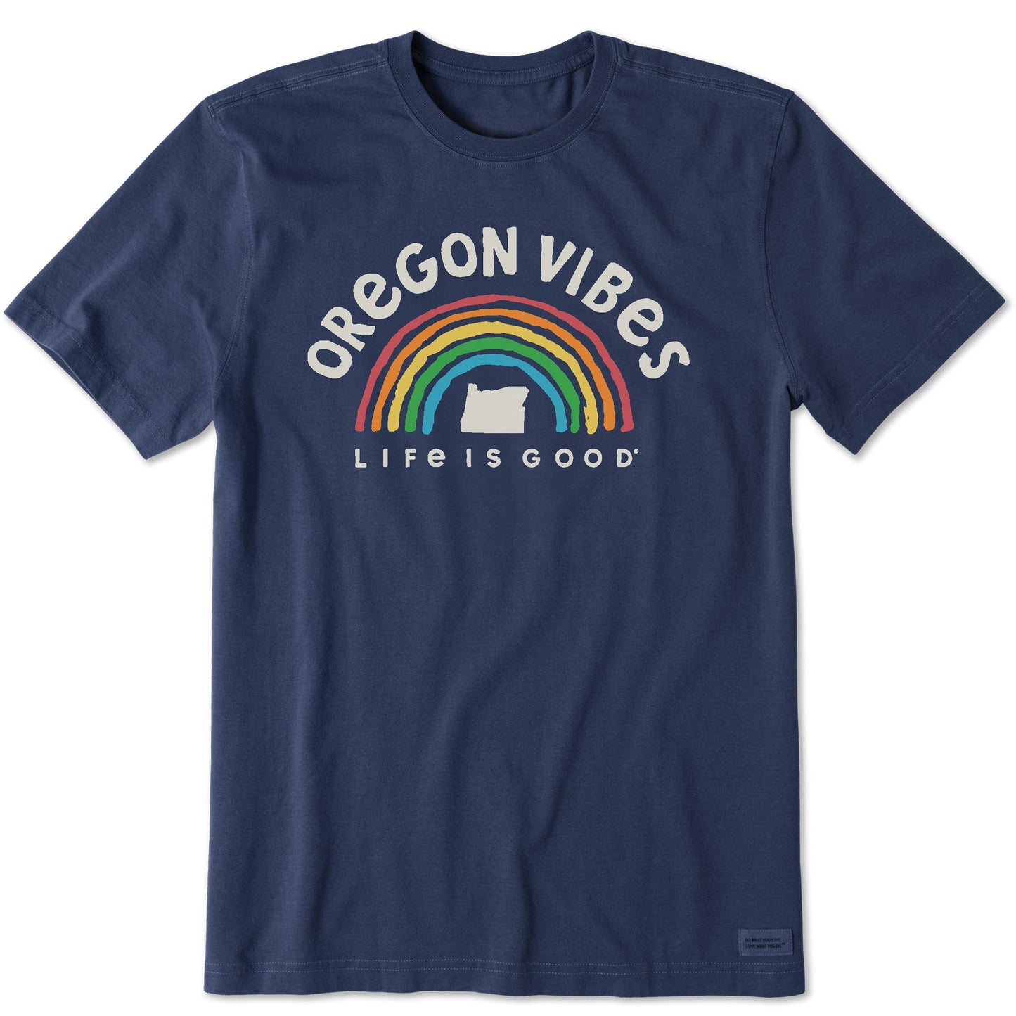 Men's Oregon Rainbow Vibes Short Sleeve Crusher Tee