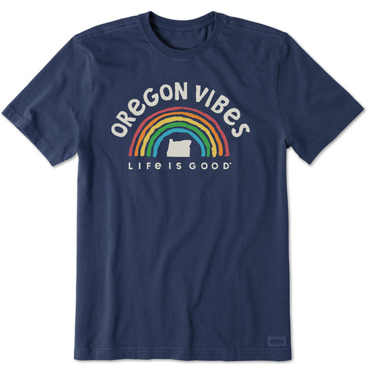 Men's Oregon Rainbow Vibes Short Sleeve Crusher Tee