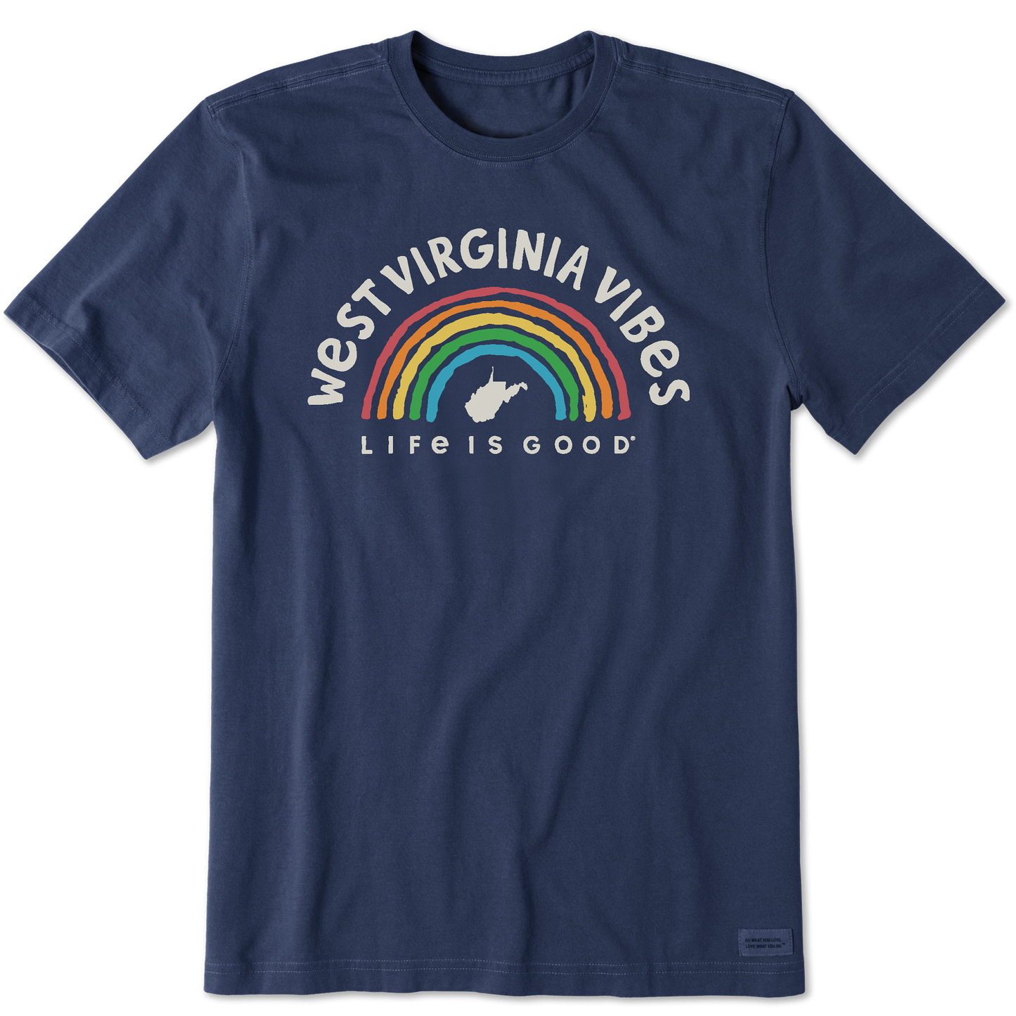 Men's West Virginia Rainbow Vibes Short Sleeve Crusher Tee