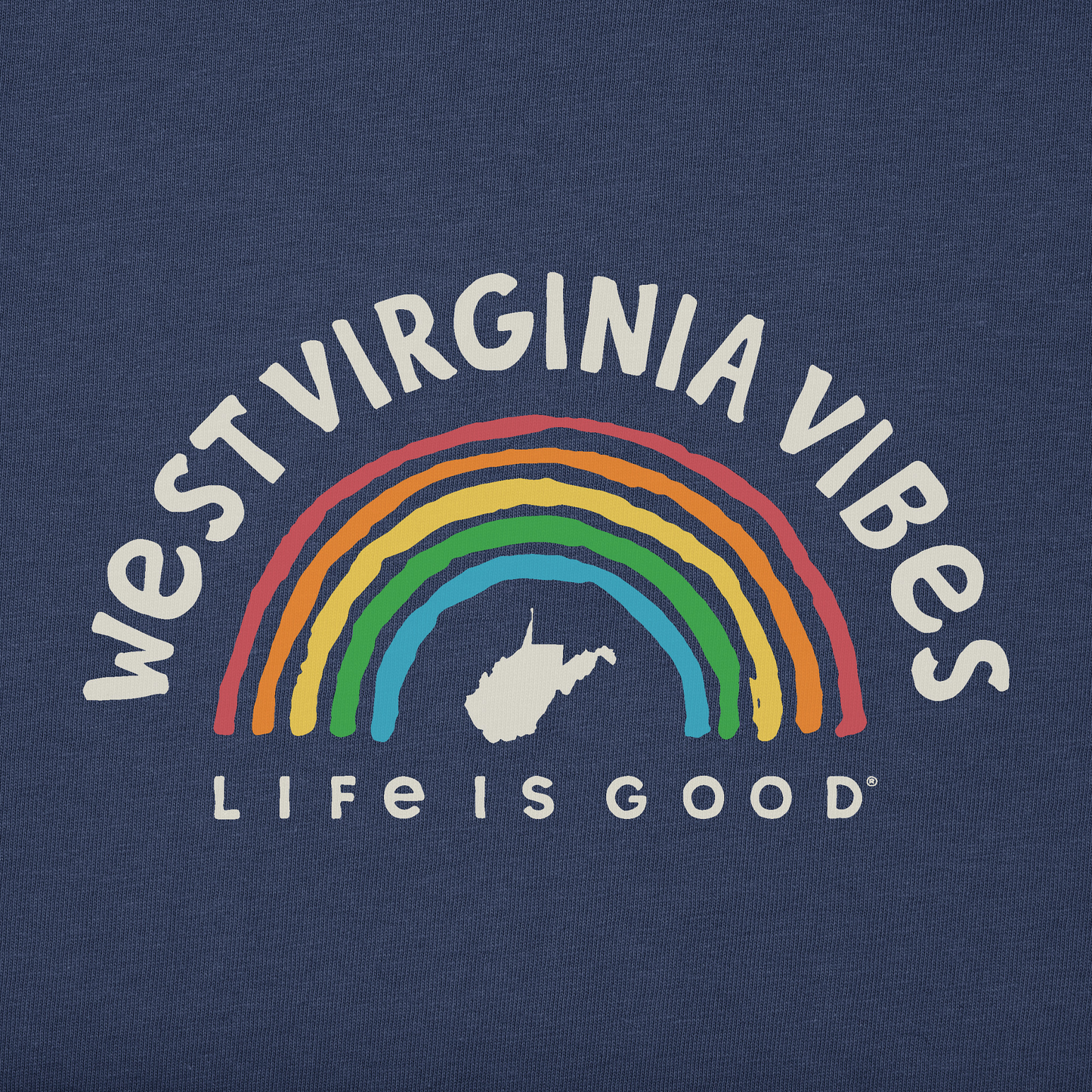 Men's West Virginia Rainbow Vibes Short Sleeve Crusher Tee