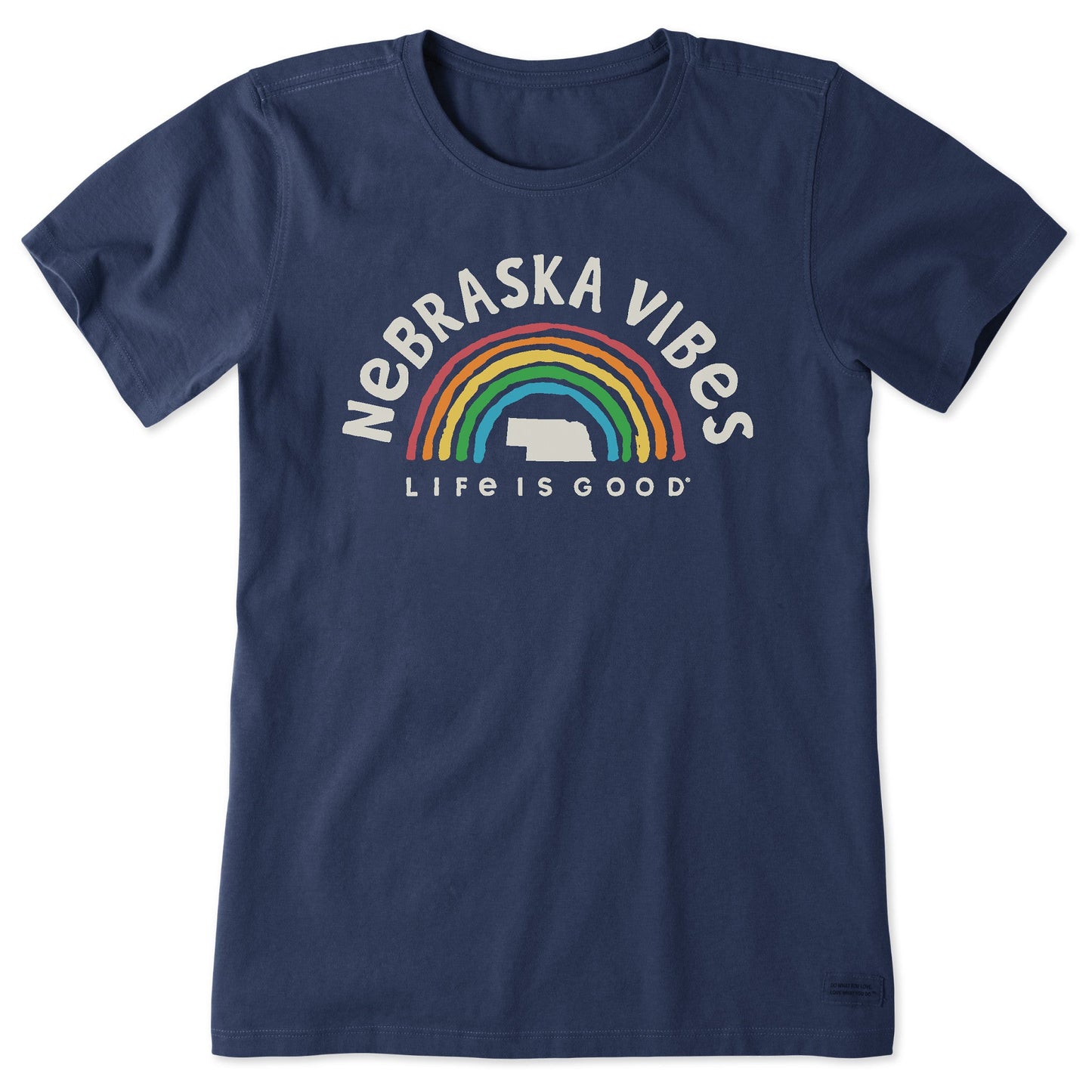 Women's Nebraska Rainbow Vibes Short Sleeve Crusher Tee