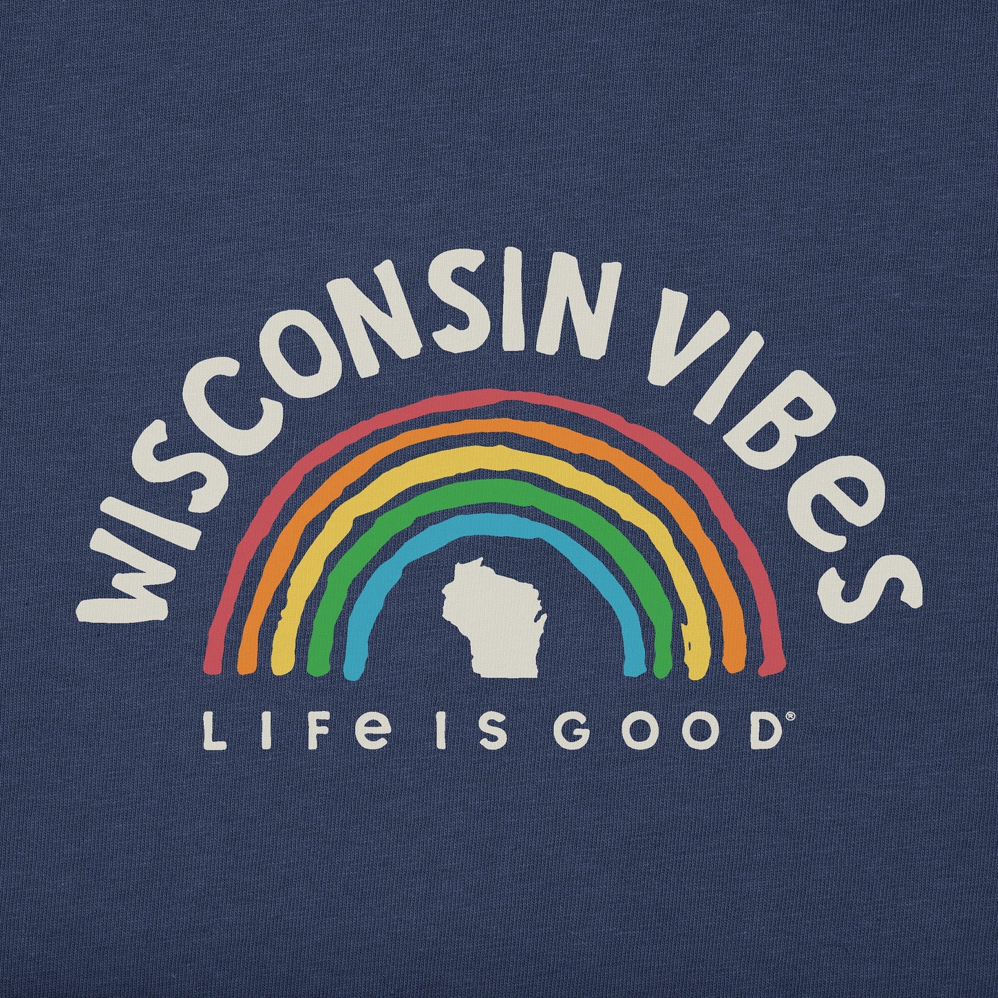 Men's Wisconsin Rainbow Vibes Short Sleeve Crusher Tee