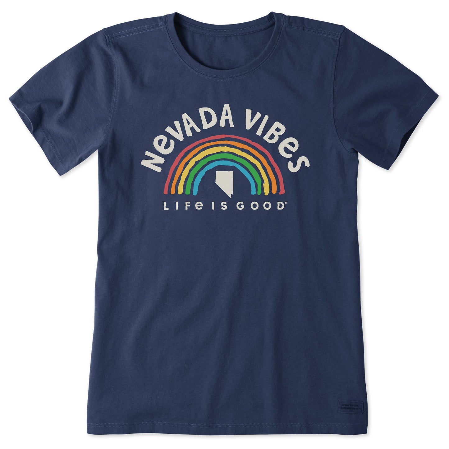 Women's Nevada Rainbow Vibes Short Sleeve Crusher Tee