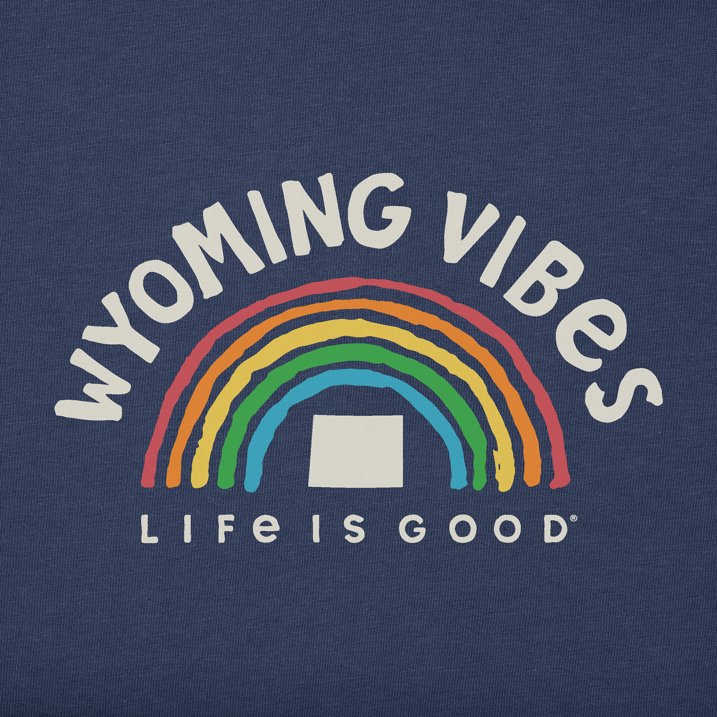 Men's Wyoming Rainbow Vibes Short Sleeve Crusher Tee