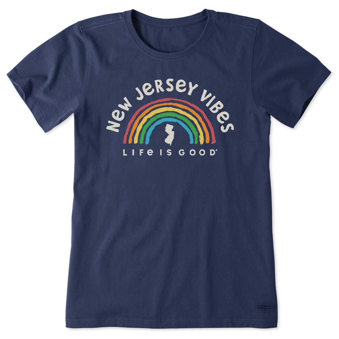 Women's New Jersey Rainbow Vibes Short Sleeve Crusher Tee