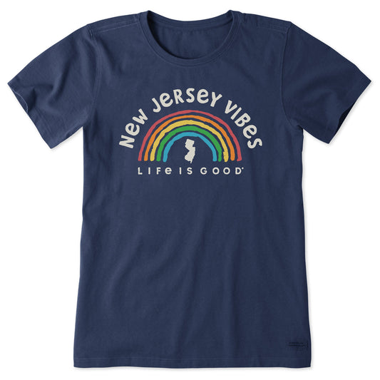 Women's New Jersey Rainbow Vibes Short Sleeve Crusher Tee