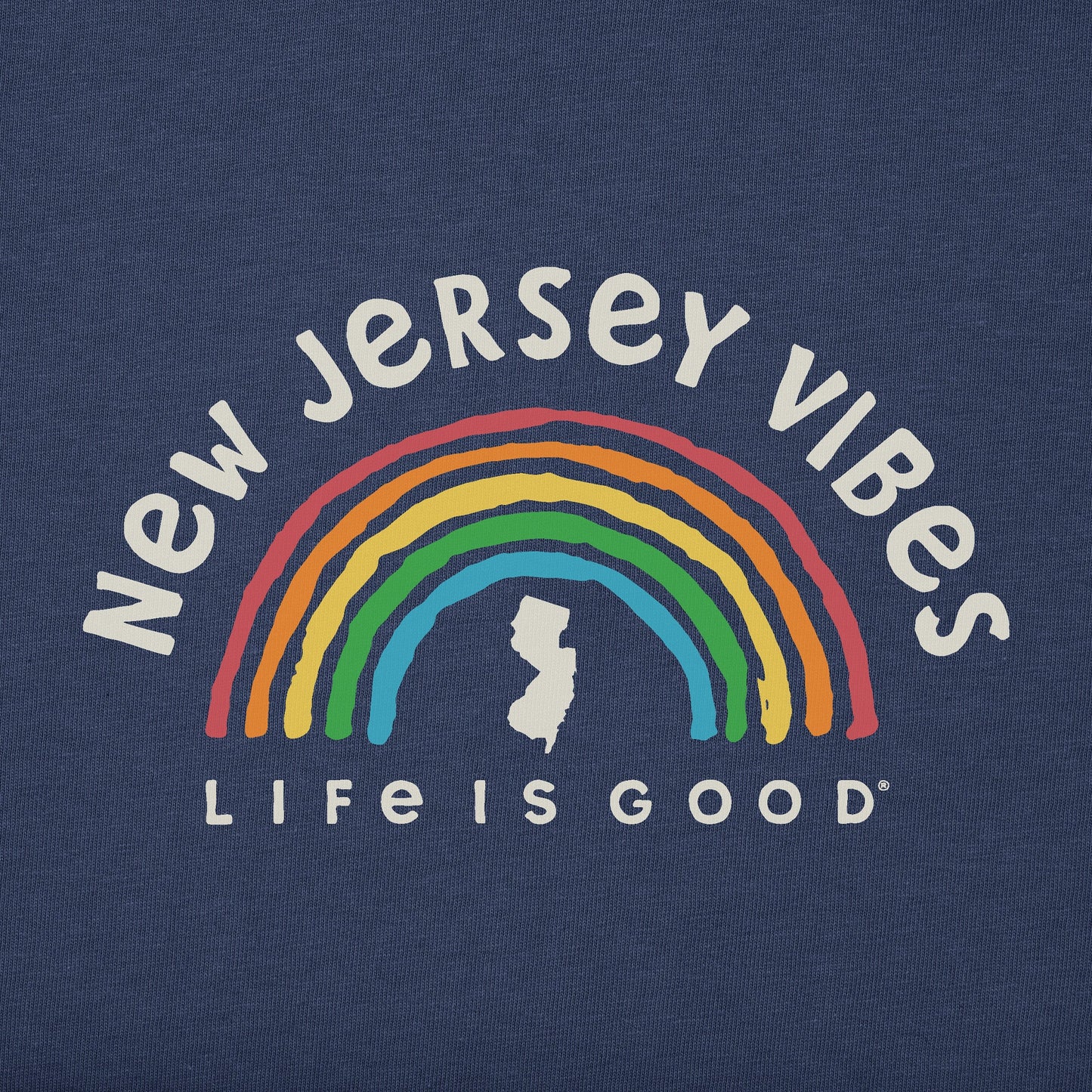 Women's New Jersey Rainbow Vibes Short Sleeve Crusher Tee