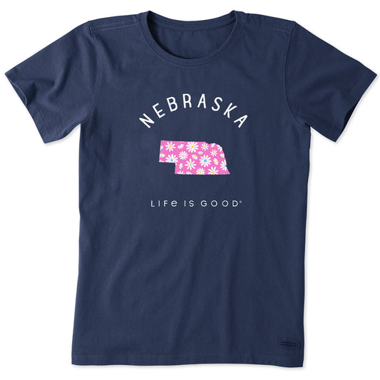 Women's Nebraska Daisies Short Sleeve Crusher Tee
