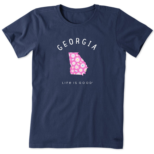 Women's Georgia Daisies Short Sleeve Crusher Tee