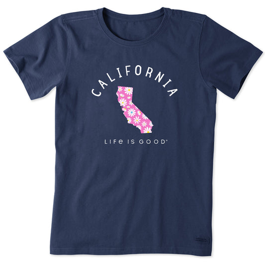 Women's California Daisies Short Sleeve Crusher Tee