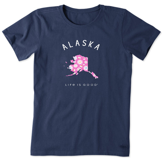 Women's Alaska Daisies Short Sleeve Crusher Tee