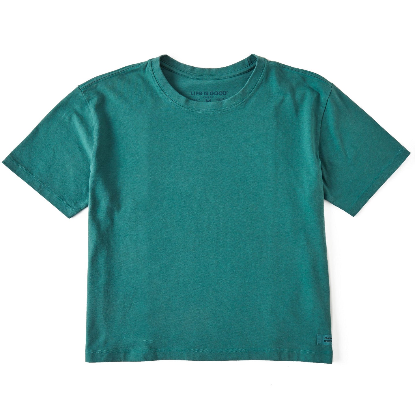 Women's Solid Short Sleeve Crusher Boxy Tee