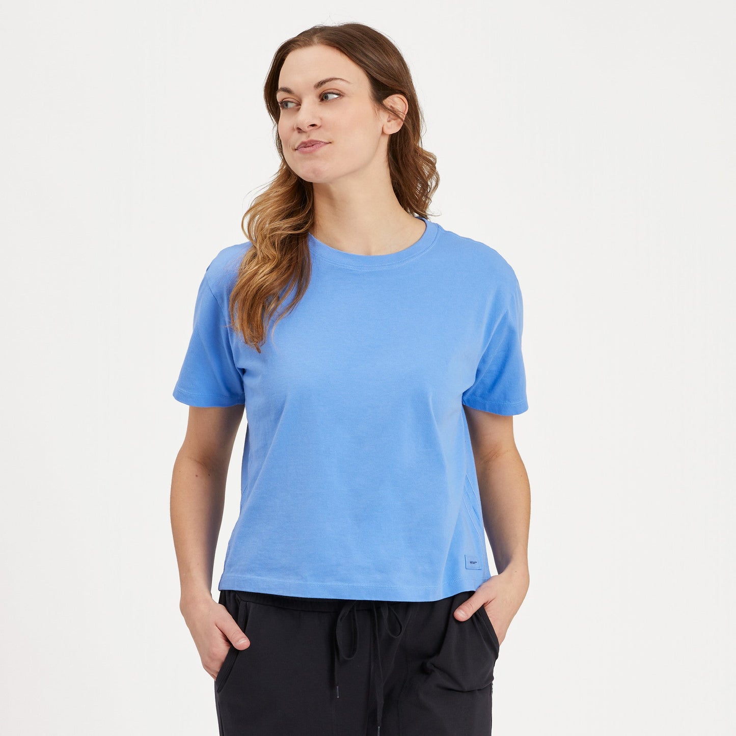 Women's Solid Short Sleeve Crusher Boxy Tee