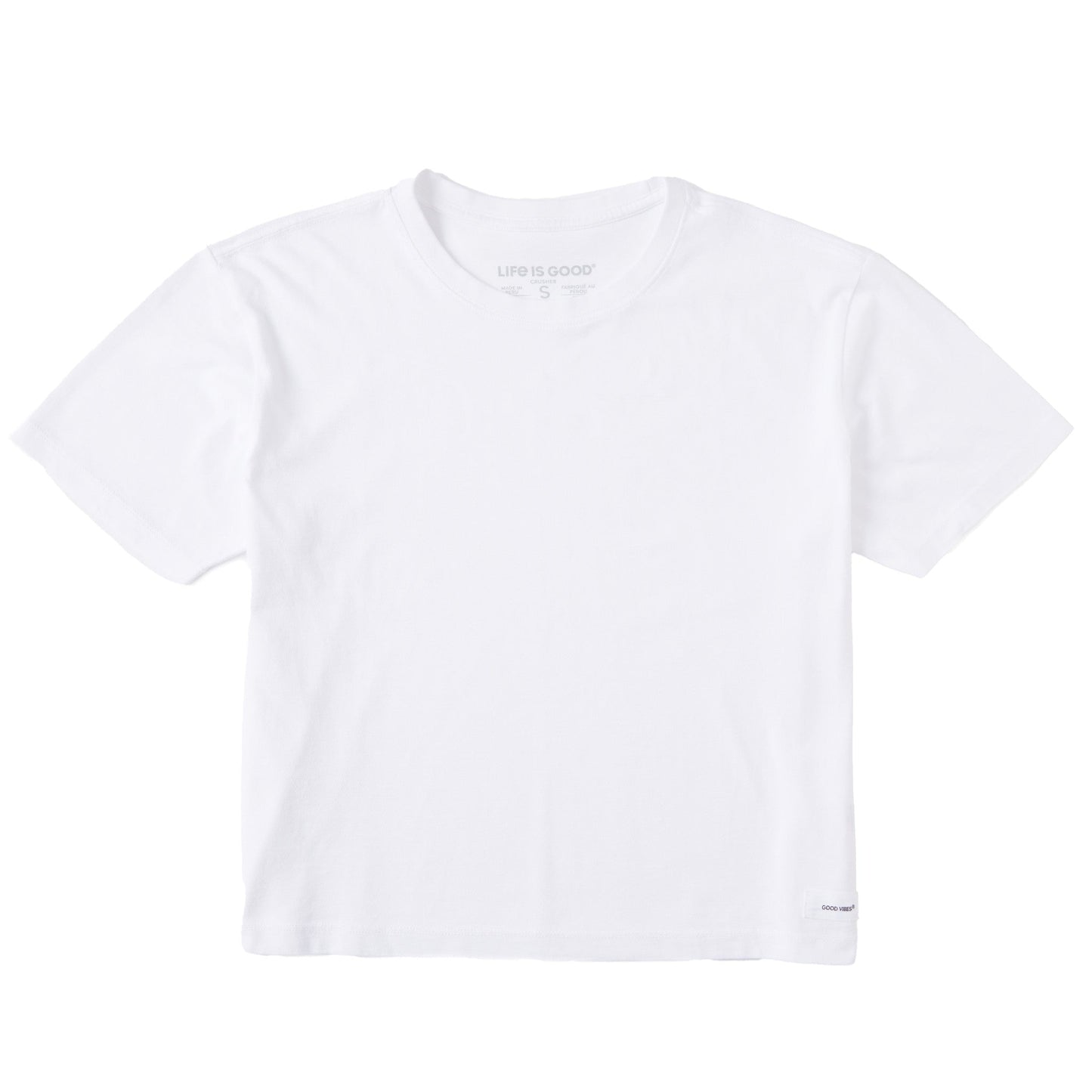 Women's Solid Short Sleeve Crusher Boxy Tee