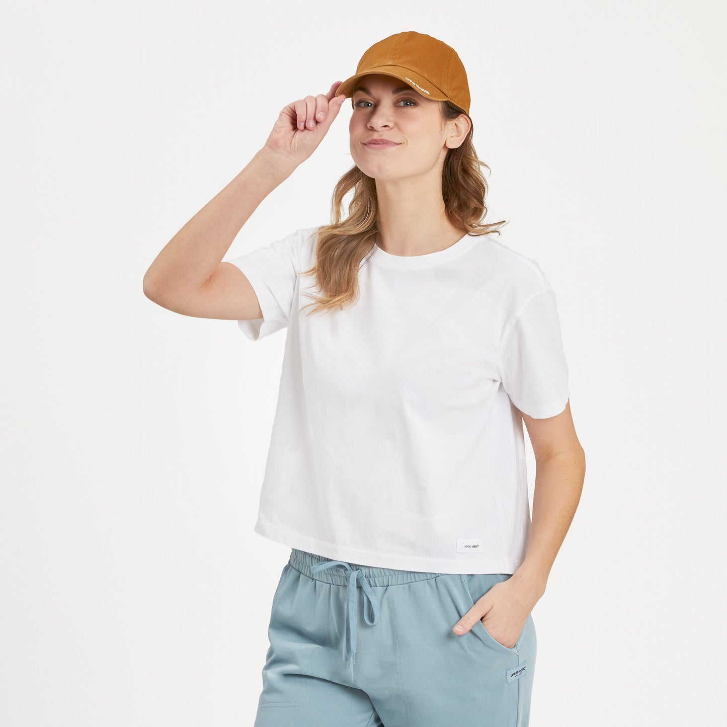 Women's Solid Short Sleeve Crusher Boxy Tee