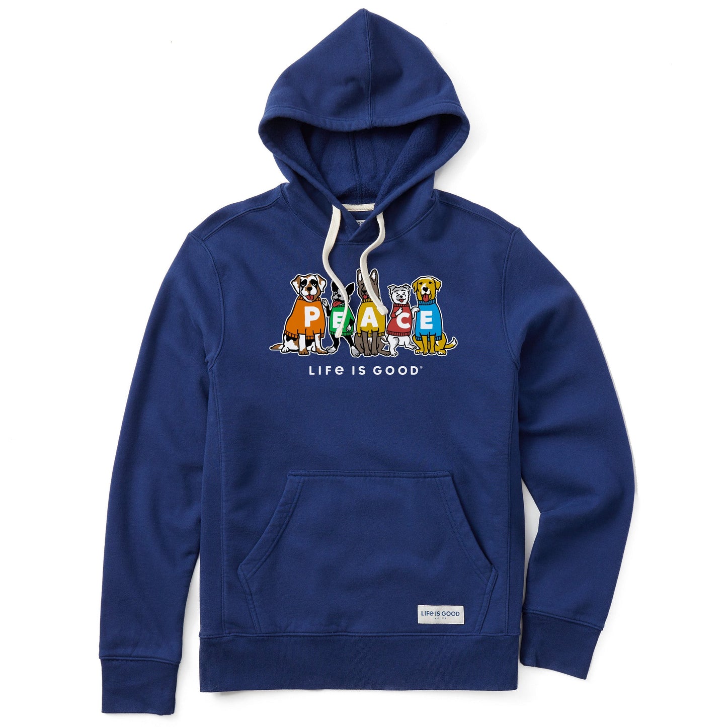 Men's Peace Dogs Simply True Fleece Hoodie
