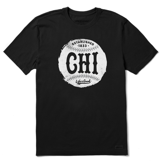 Men's Chicago Baseball Short Sleeve Crusher Tee