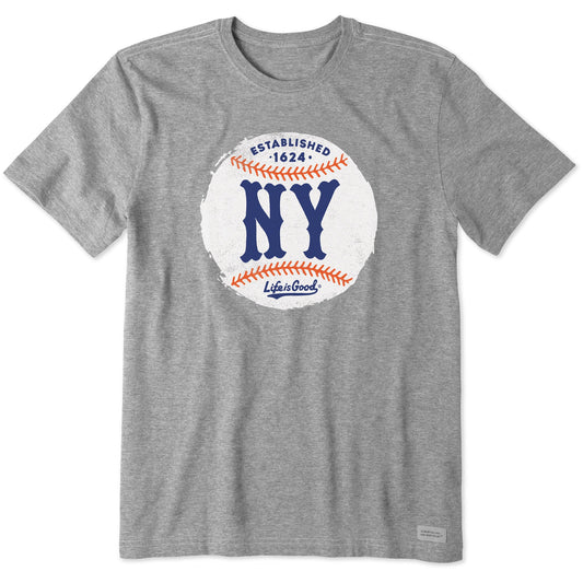 Men's NY Baseball Short Sleeve Crusher Tee