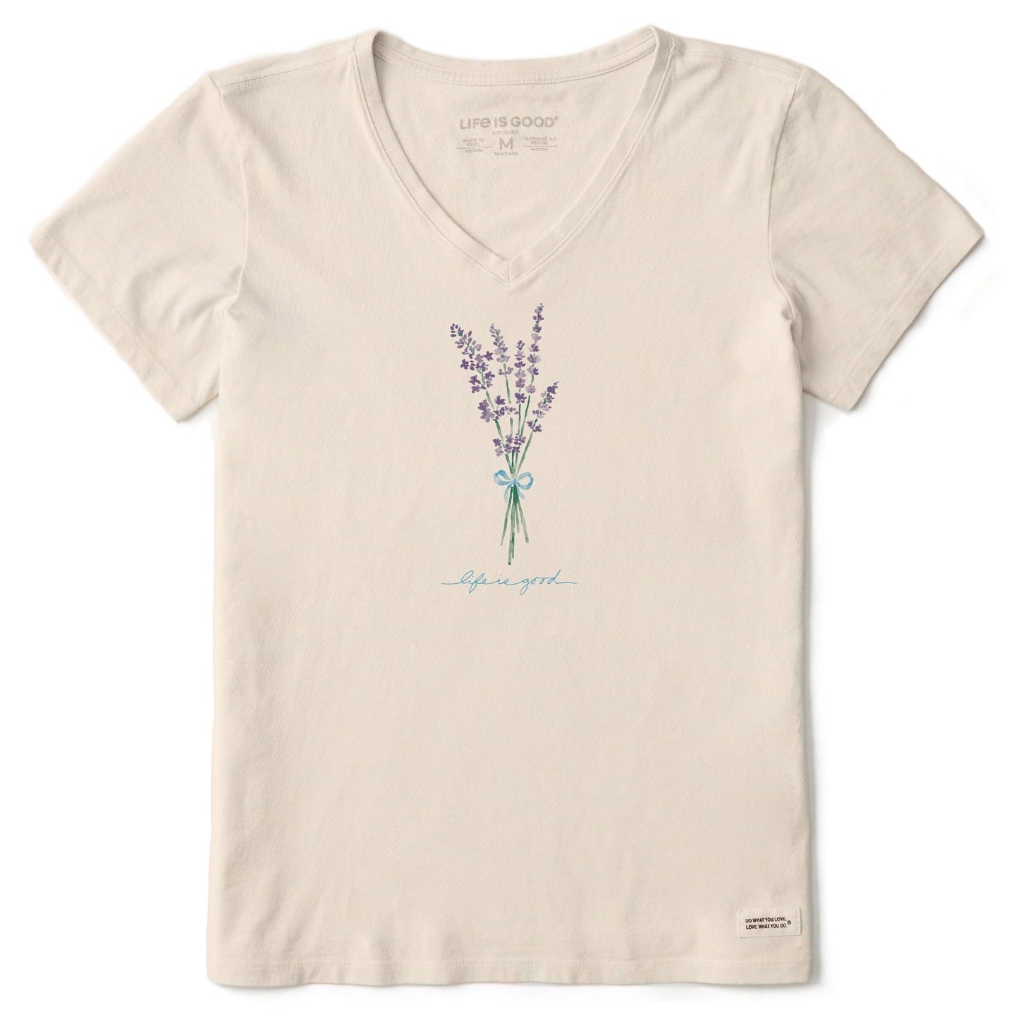 Women's Bunch of Lavender Short Sleeve Crusher Vee