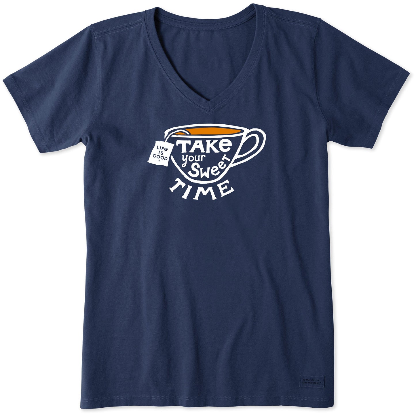 Women's Sweet Time Leaves Tea Short Sleeve Crusher Vee