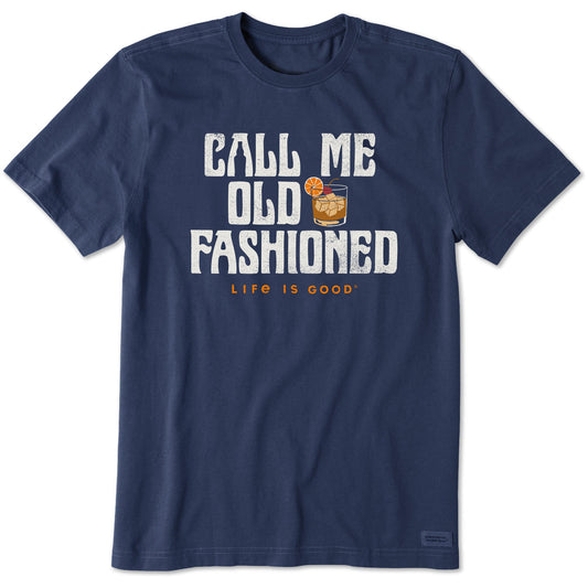 Men's Old Fashioned Drink Short Sleeve Crusher Tee