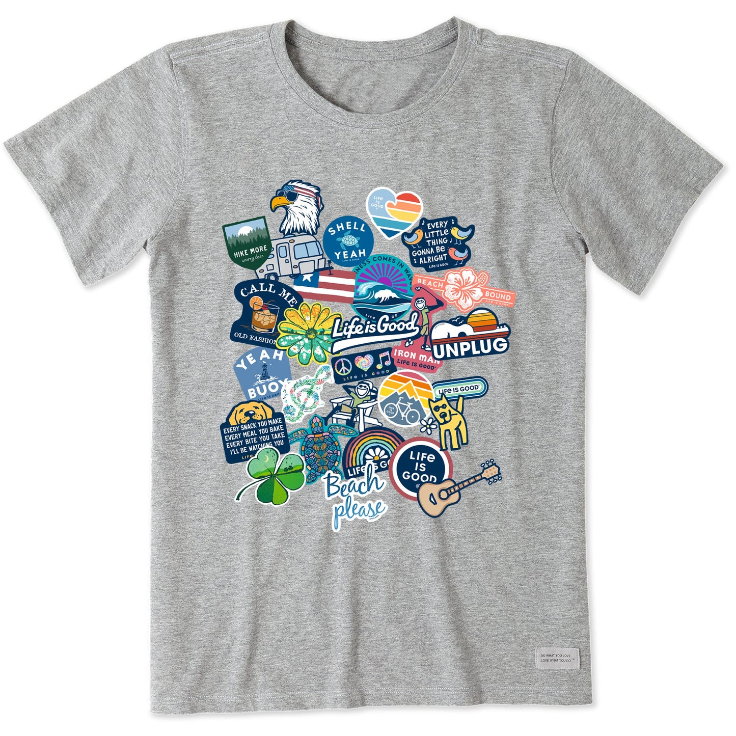 Women's Decal Collage Short Sleeve Crusher Tee