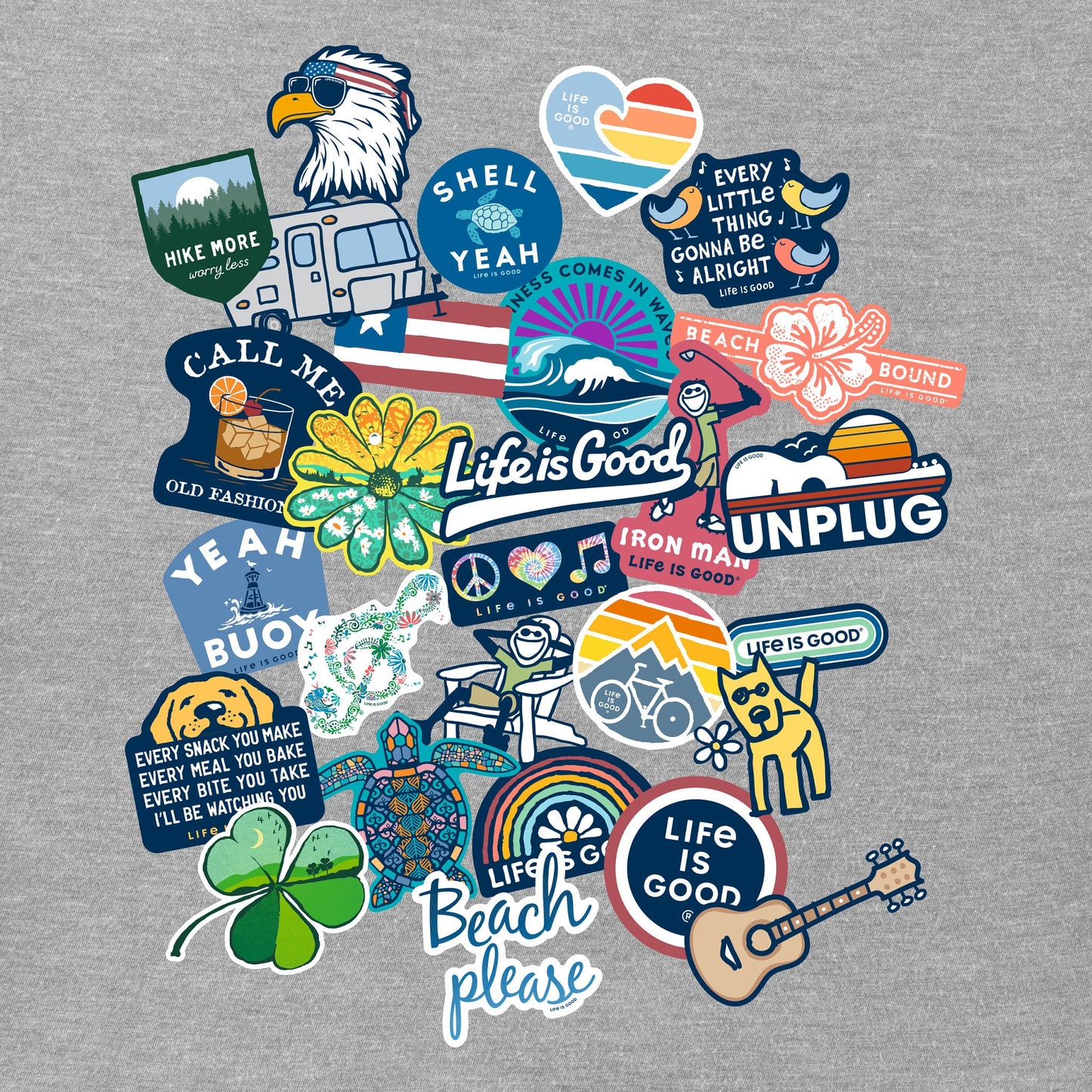 Women's Decal Collage Short Sleeve Crusher Tee