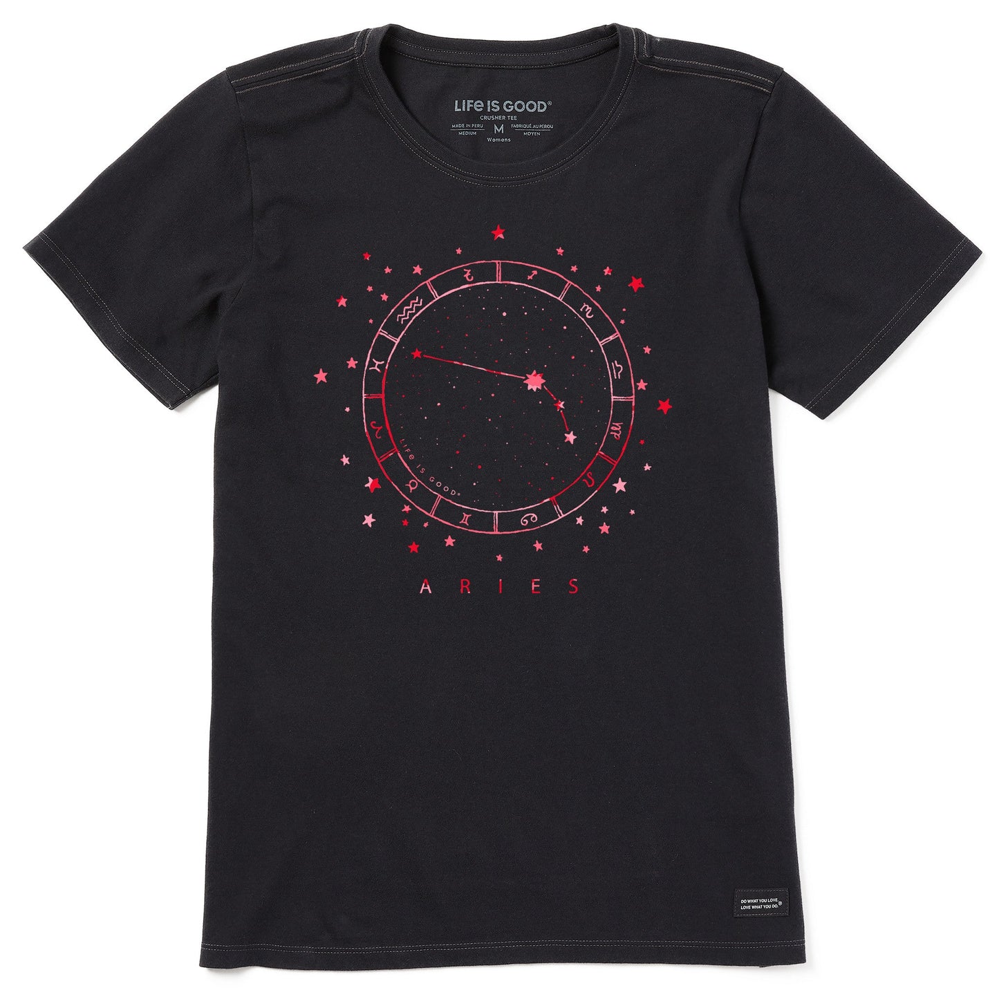 Women's Zodiac Constellation Aries Short Sleeve Crusher Tee