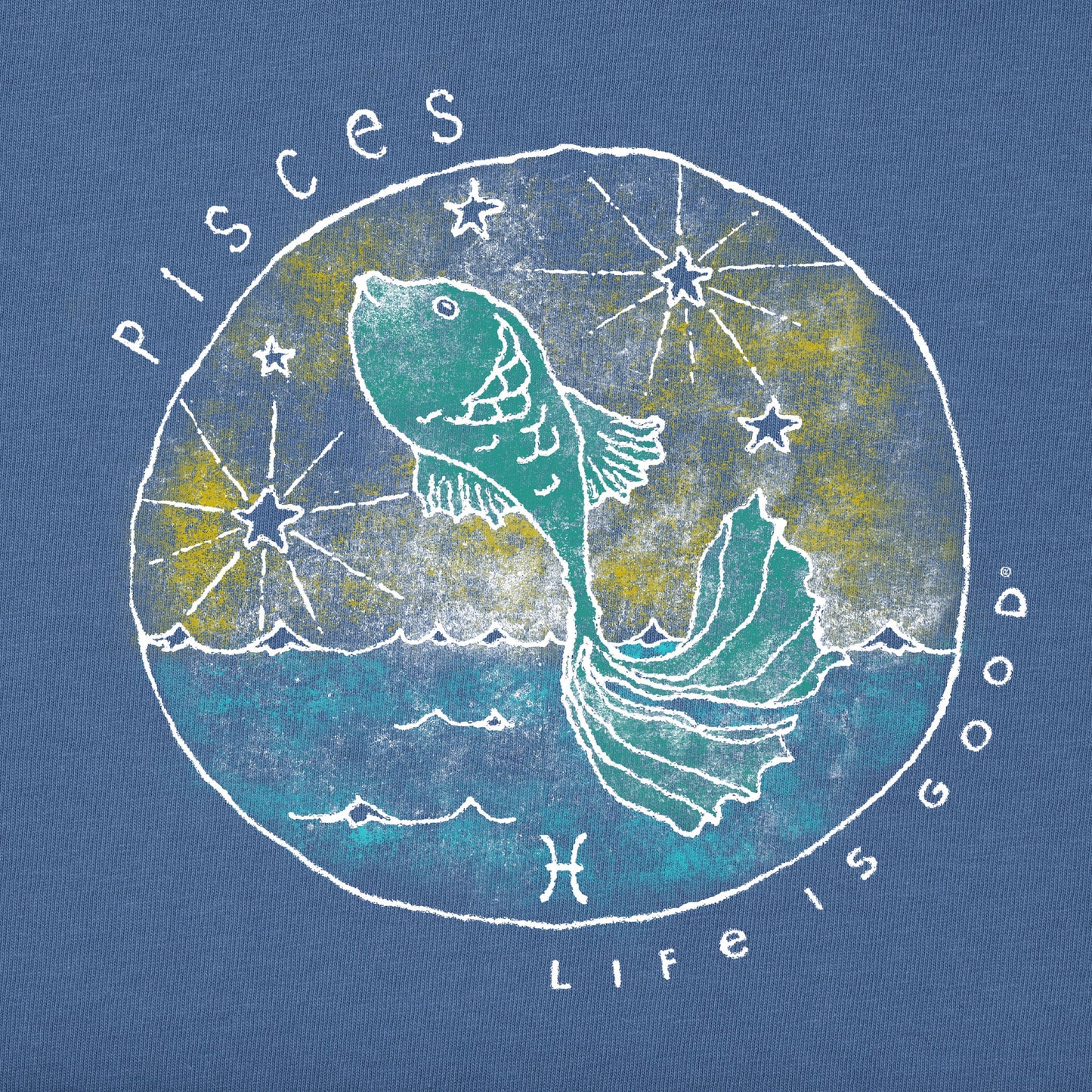Men's Trippy Pisces Short Sleeve Crusher Tee