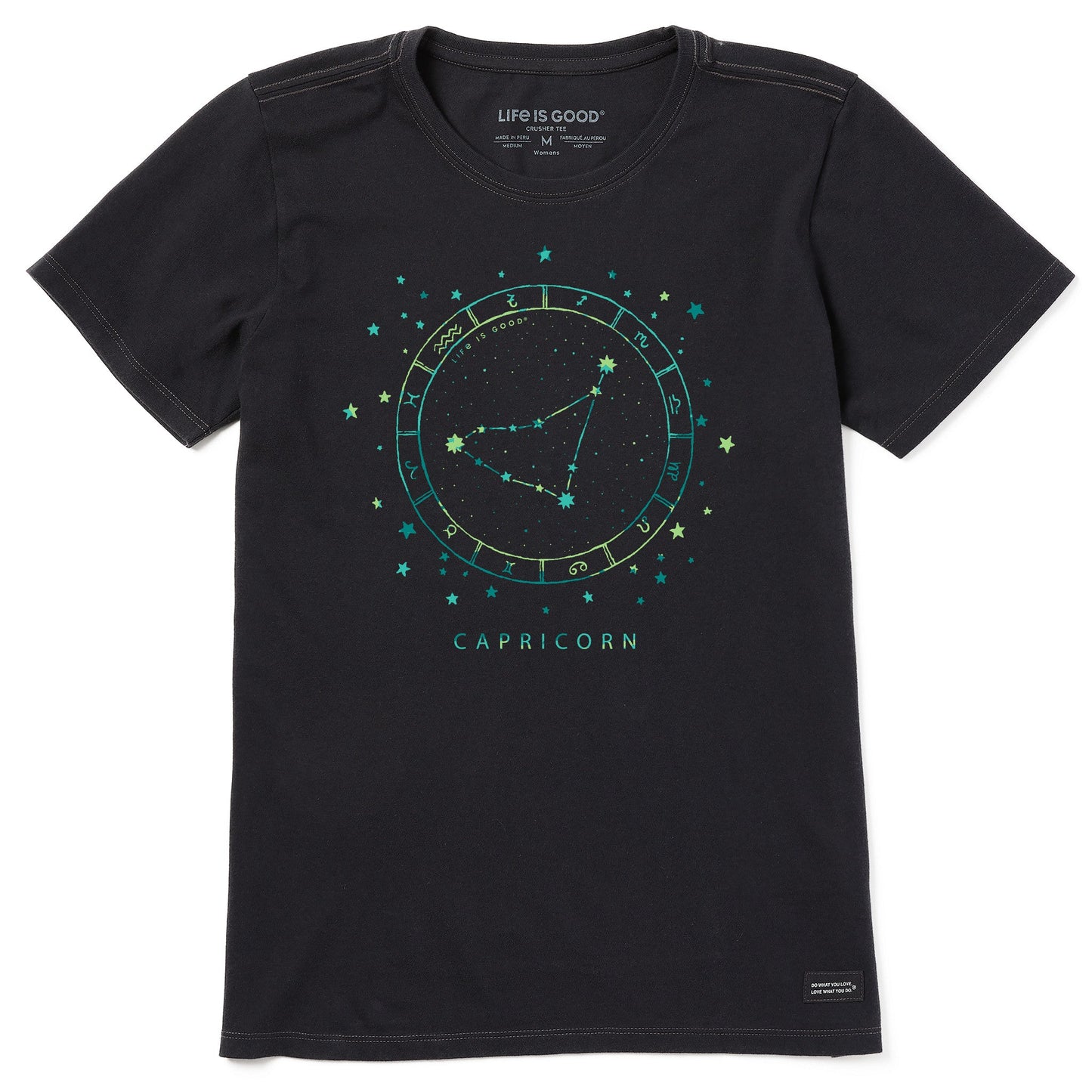 Women's Zodiac Constellation Capricorn Short Sleeve Crusher Tee