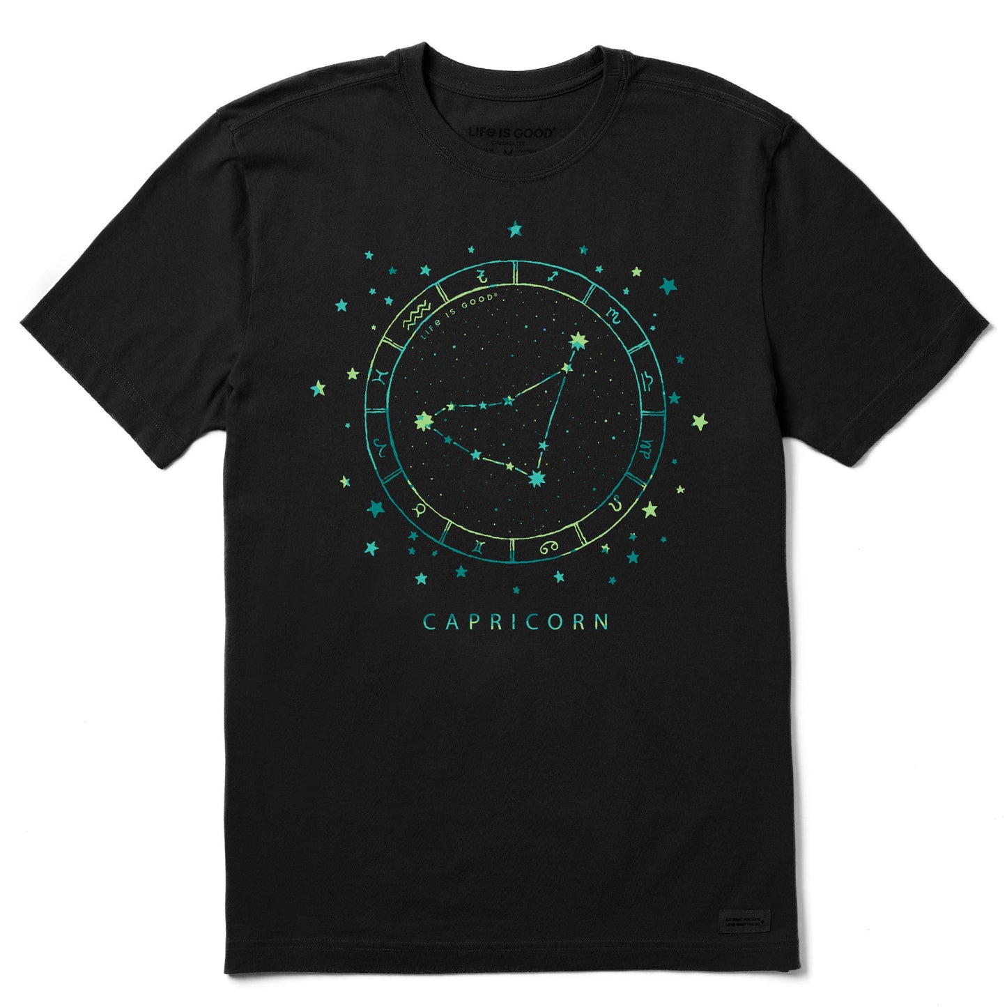 Men's Zodiac Constellation Capricorn Short Sleeve Crusher Tee