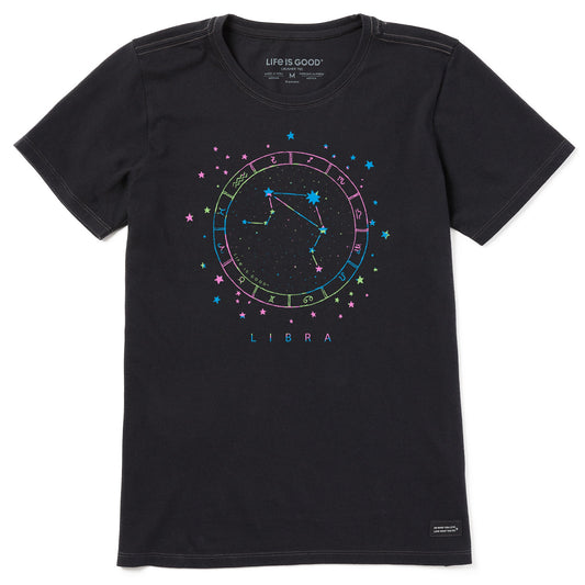 Women's Zodiac Constellation Libra Short Sleeve Crusher Tee