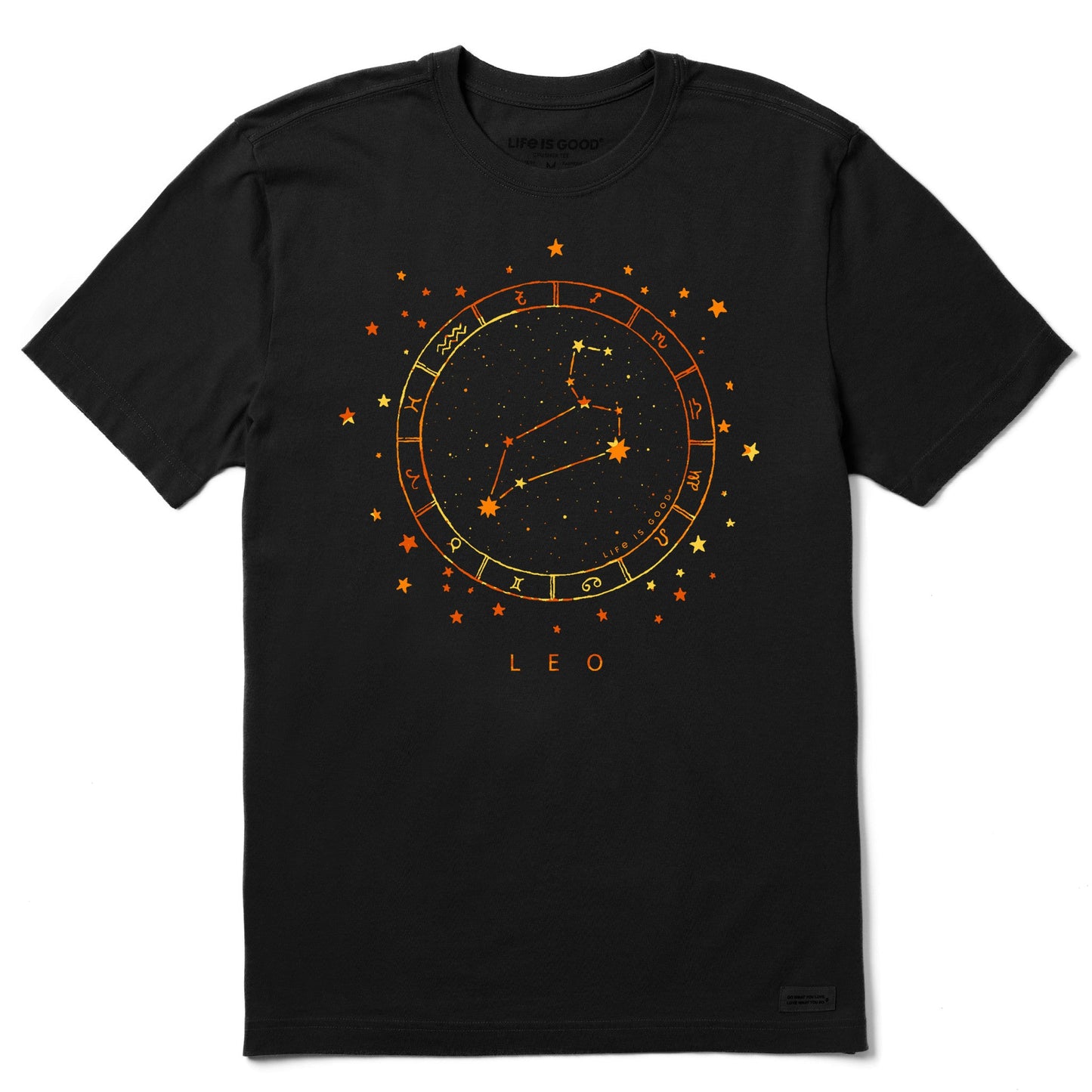 Men's Zodiac Constellation Leo Short Sleeve Crusher Tee