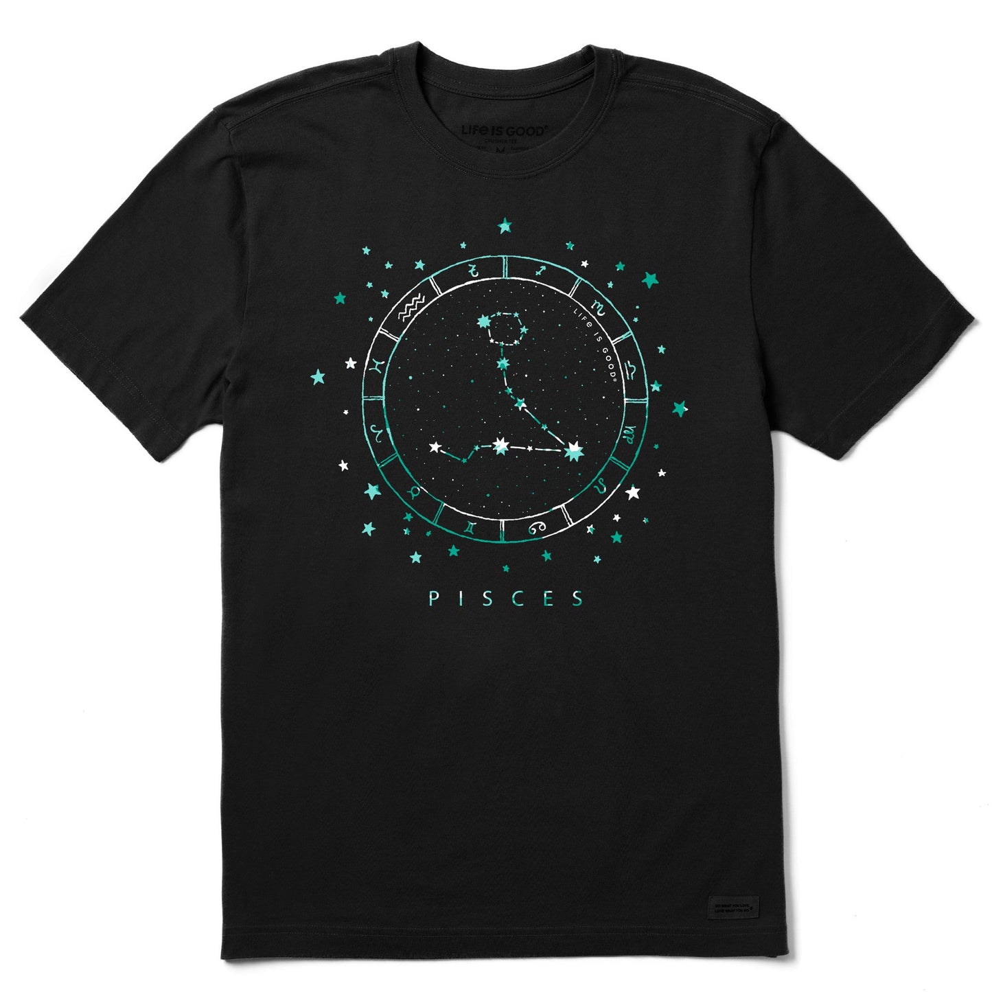 Men's Zodiac Constellation Pisces Short Sleeve Crusher Tee