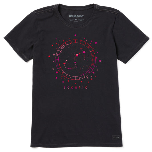 Women's Zodiac Constellation Scorpio Short Sleeve Crusher Tee