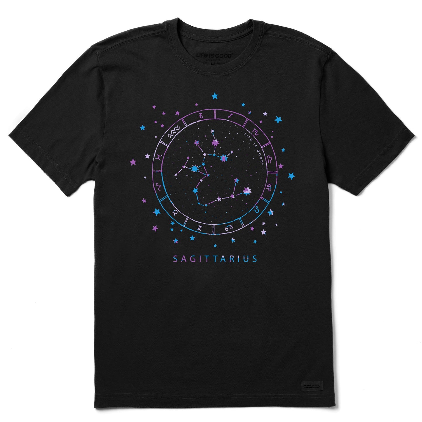 Men's Zodiac Constellation Sagittarius Short Sleeve Crusher Tee