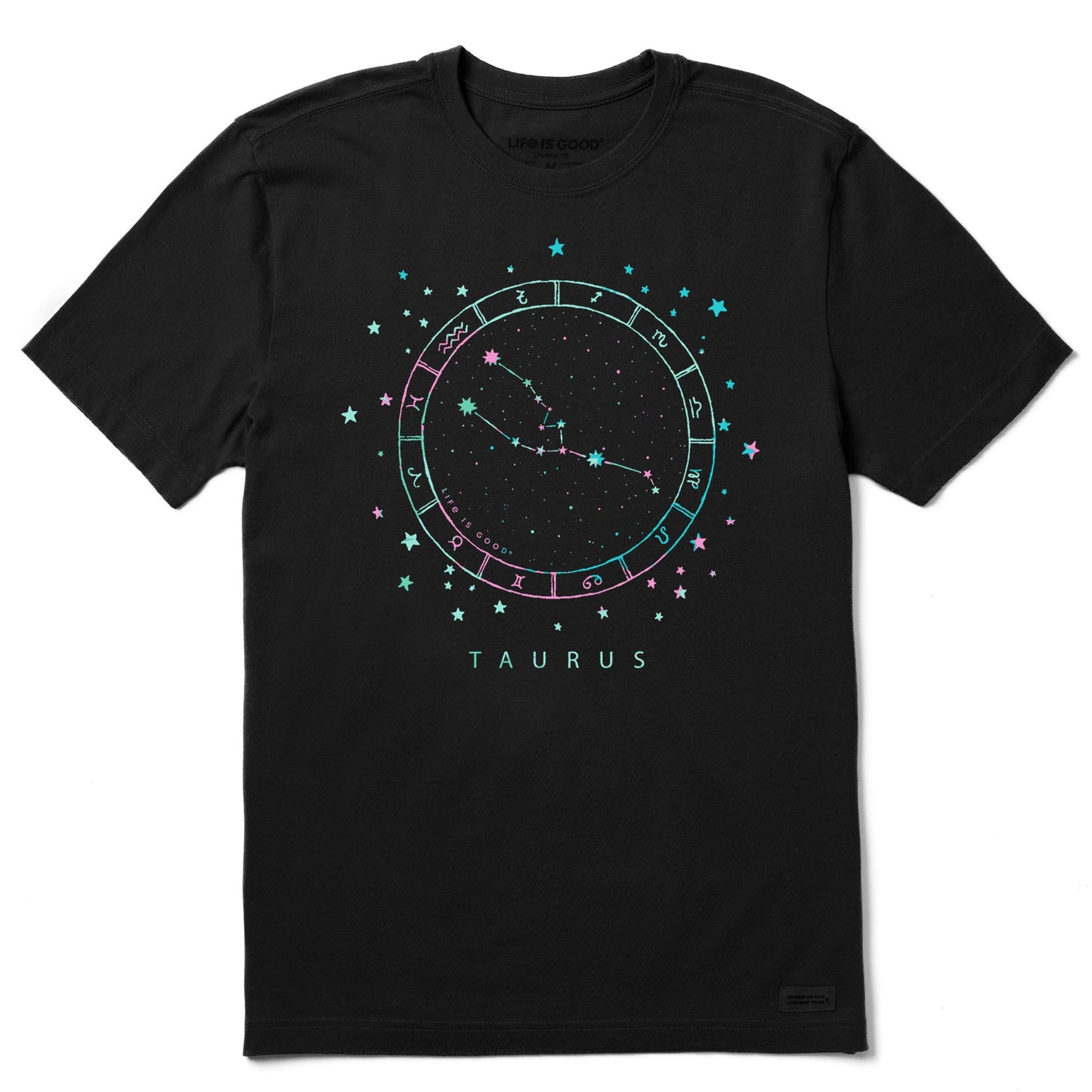 Men's Zodiac Constellation Taurus Short Sleeve Crusher Tee