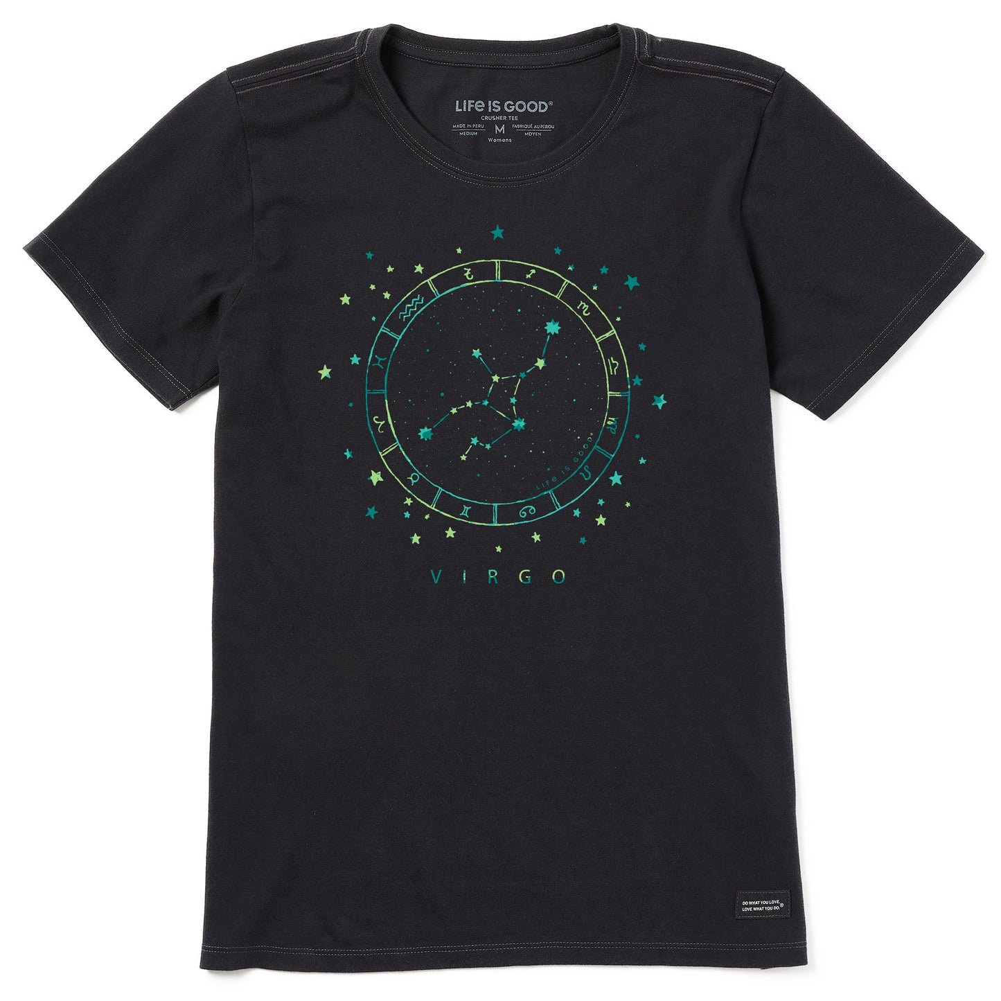 Women's Zodiac Constellation Virgo Short Sleeve Crusher Tee