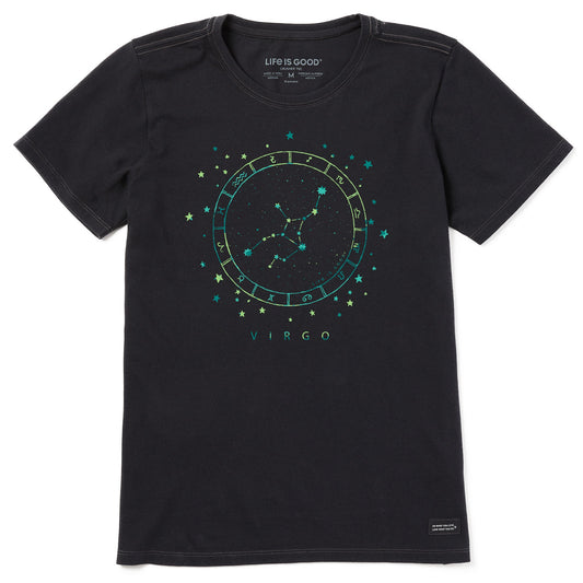 Women's Zodiac Constellation Virgo Short Sleeve Crusher Tee