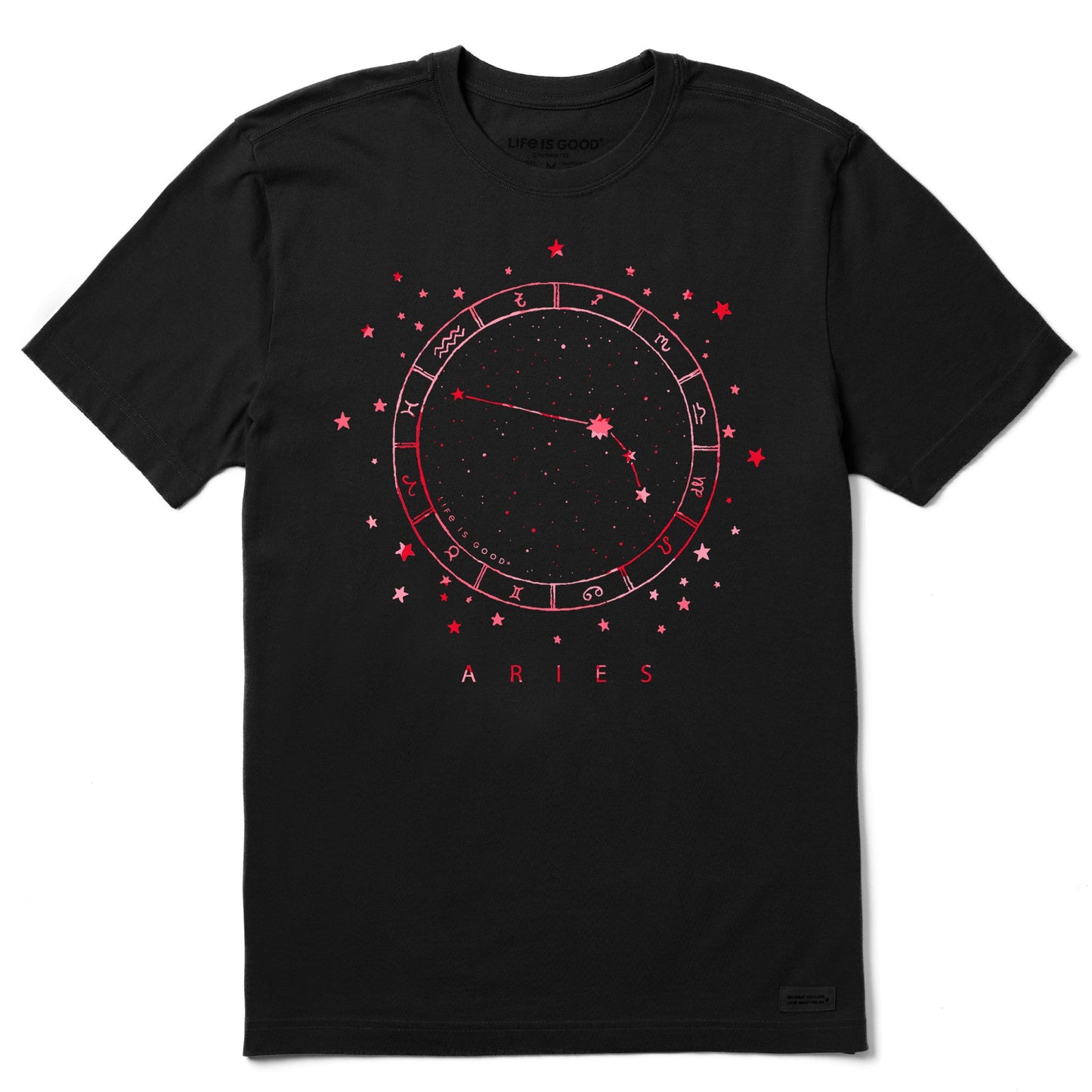 Men's Zodiac Constellation Aries Short Sleeve Crusher Tee