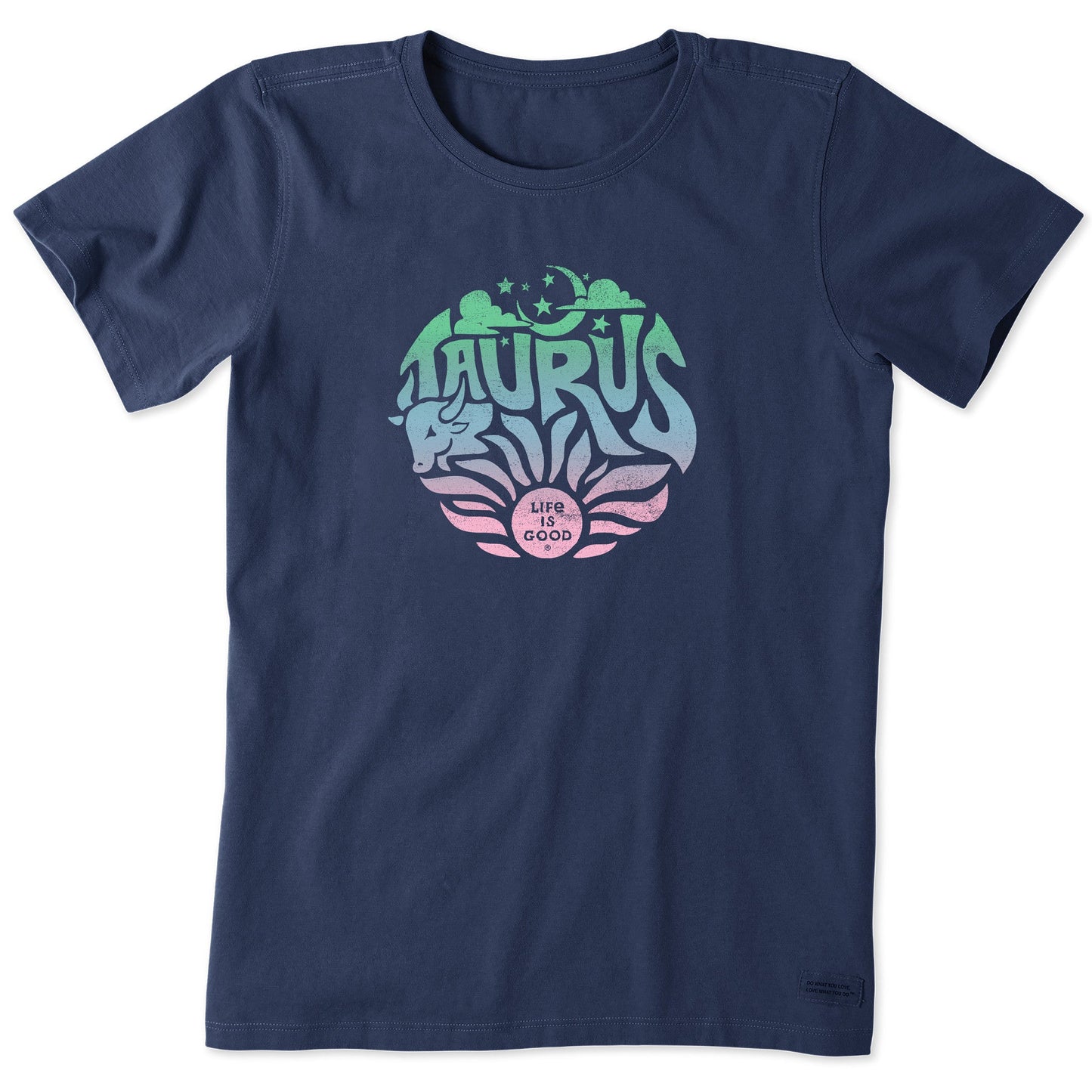 Women's Taurus Zodiac Vibes Short Sleeve Crusher Tee