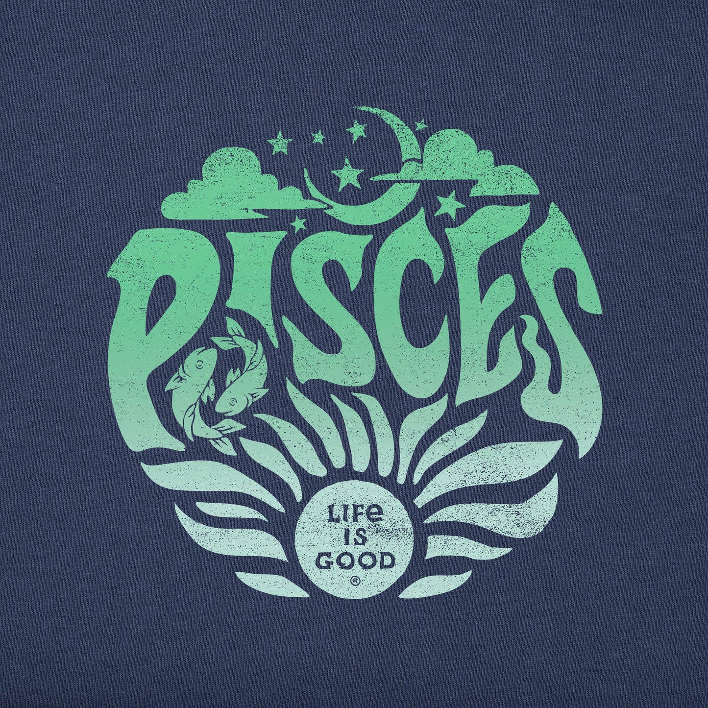 Women's Pisces  Zodiac Vibes Short Sleeve Crusher Tee