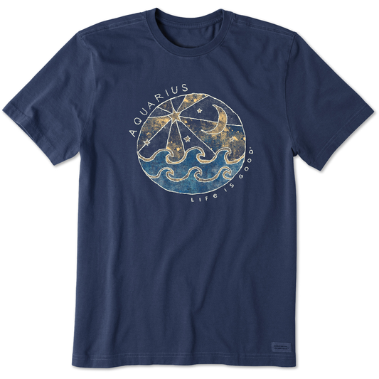 Men's Trippy Aquarius Short Sleeve Crusher Tee